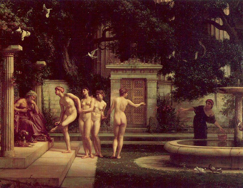 Poynter, Sir Edward John A Visit to Aesculipius oil painting picture